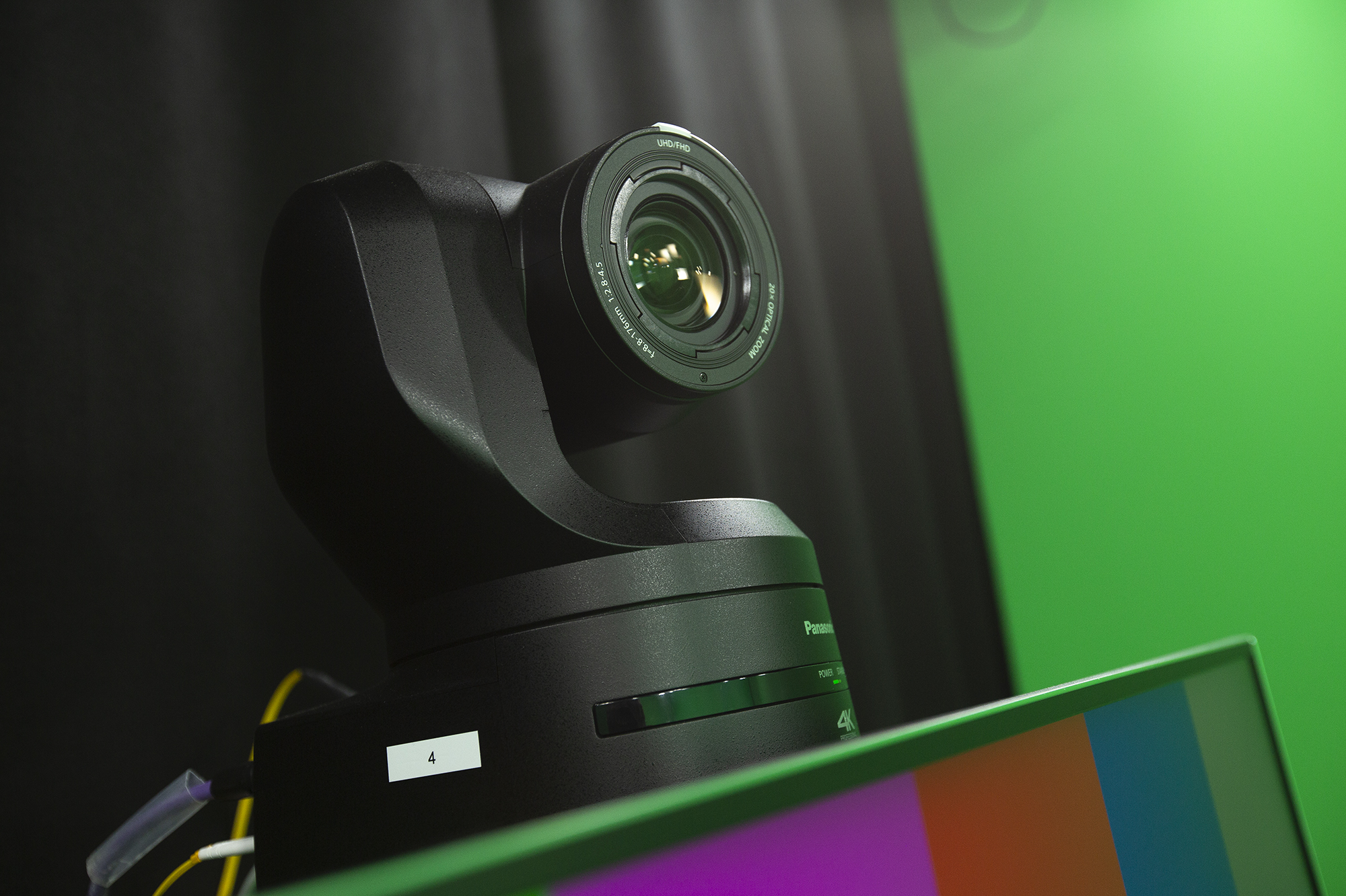 Robottikamera green screen -studiossa